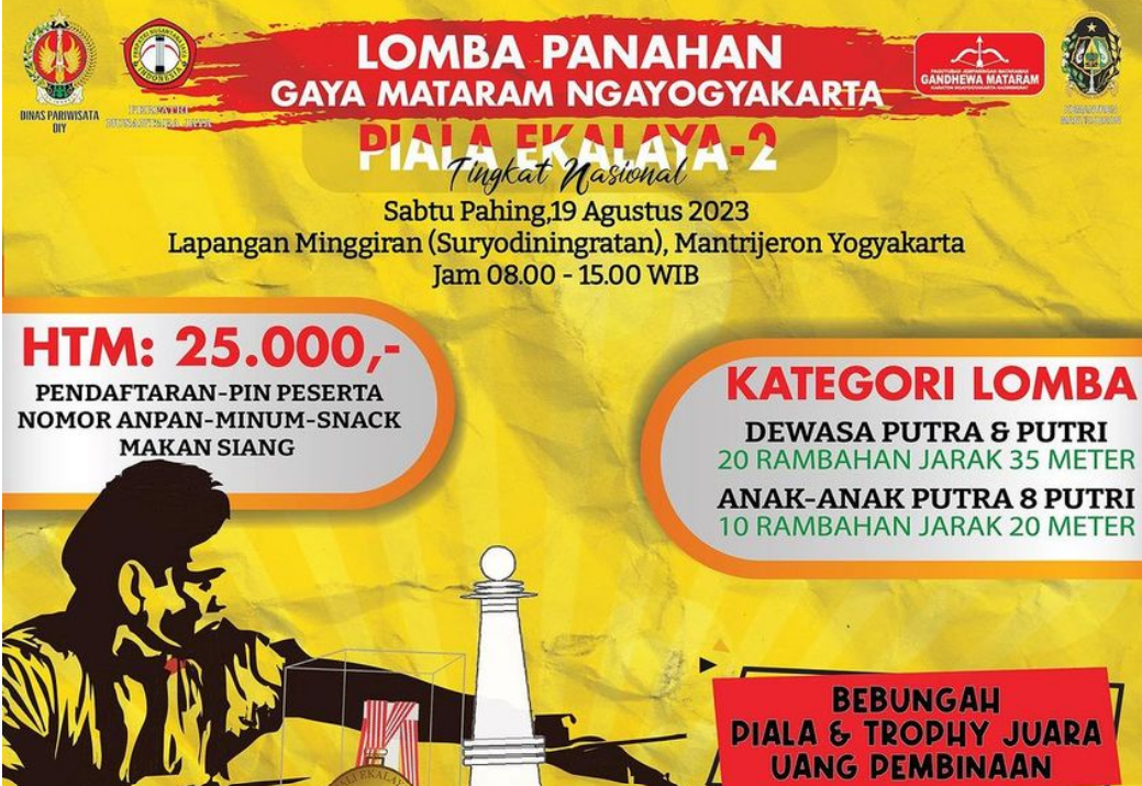 Jadwal Lomba Jemparingan Panahan Gaya Mataraman 'Piala Ekalaya-2' Yogyakarta