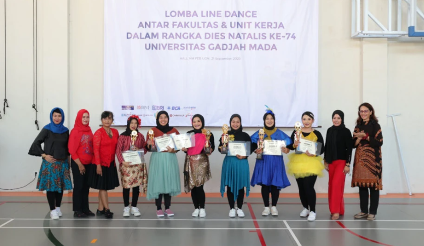 UGM Menggelar Lomba Line Dince antar Fakultas