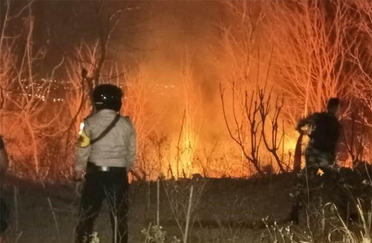 Lahan Sultan Ground di Bantul Terbakar