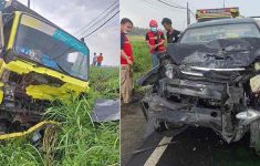 Kecelakaan Minibus vs Truk di Panjatan