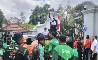Aksi Solidaritas Ojol di Jogja