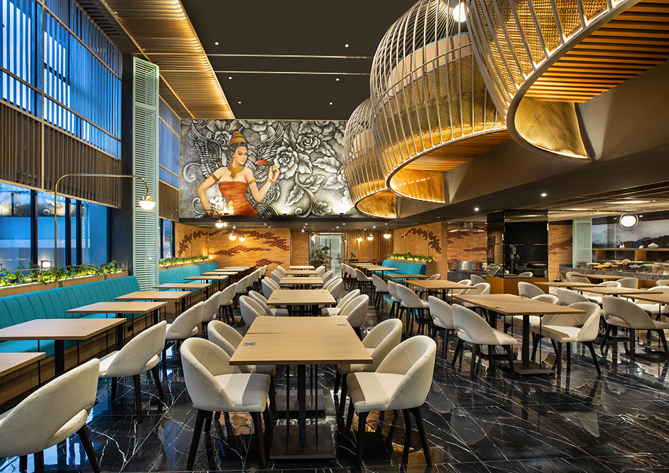 Ilustrasi hotel dan restaurant di Yogyakarta