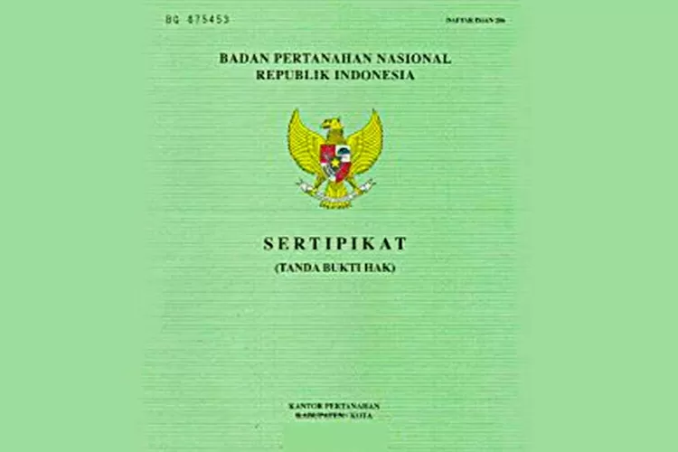 Ilustrasi sertifikat tanah
