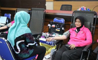 Polres Gunungkidul menggelar kegiatan donor darah pada Jumat (20/6/2025)