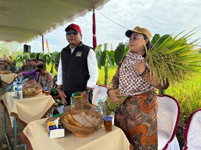 Upacara tradisi methik pari di Kalurahan Dengok, Kapanewon Playen, Kamis (19/6/2025). (source: Gunungkidul Kab)