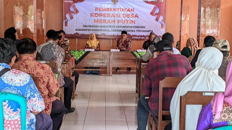 Ilustrasi pembentukan Koperasi Desa Merah Putih di Kalurahan Umbulrejo (Source: Gunungkidul Kab)