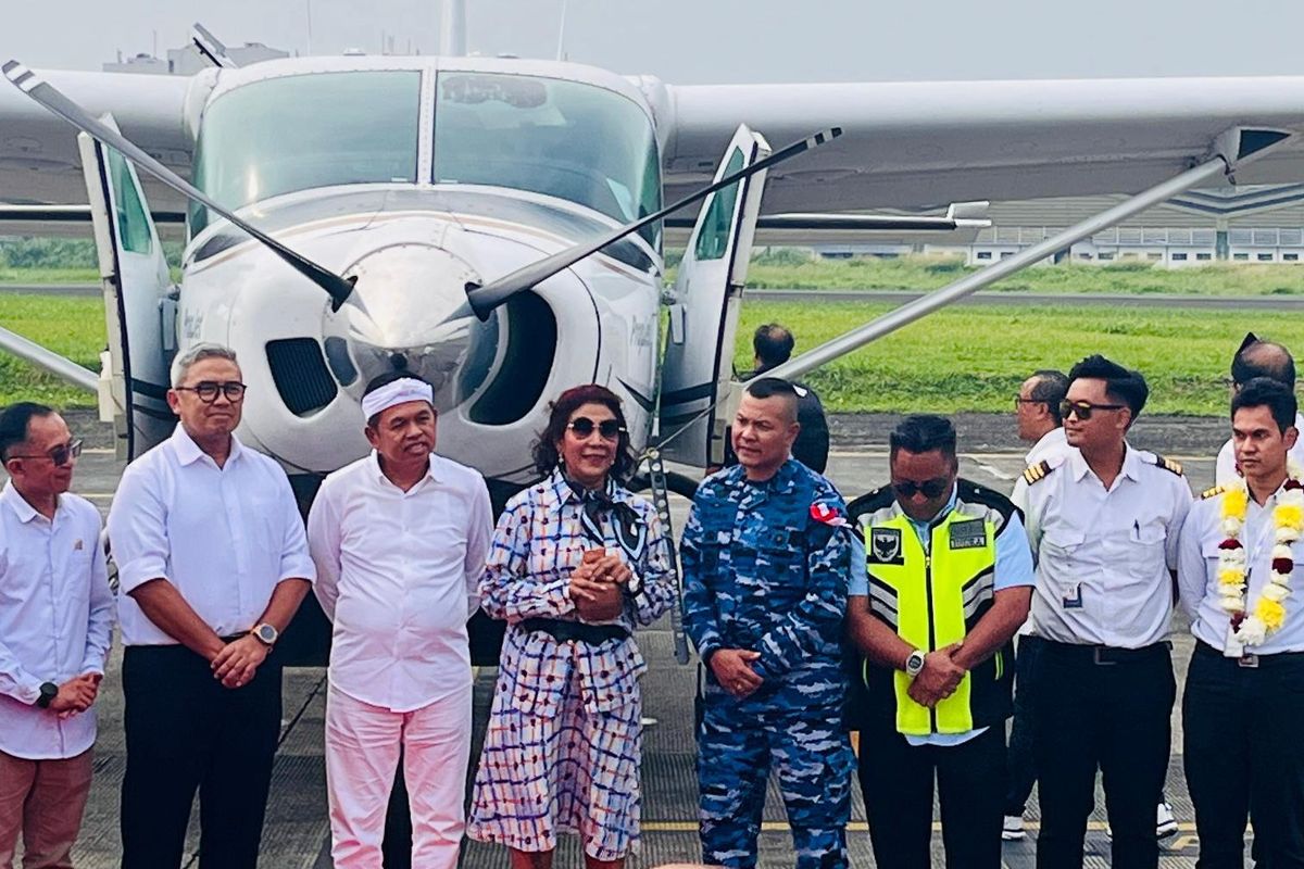 Inaugurasi penerbangan perdana Susi Air di Bandara Husein Sastranegara, Rabu (2/7/2025). (Source: Pemkot Bandung)