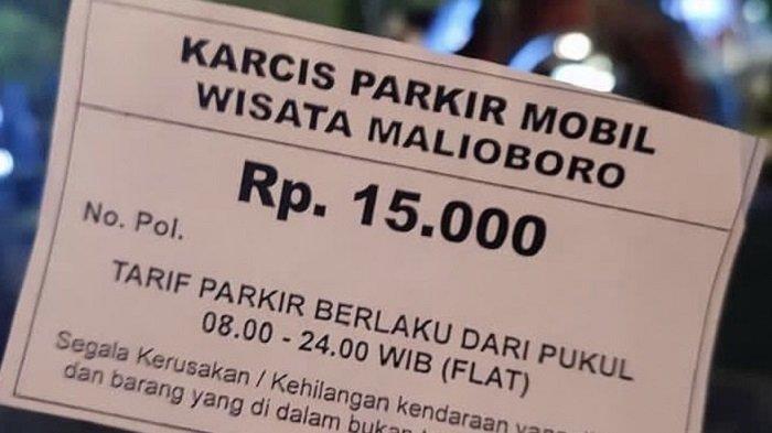 Karcis parkir nuthuk non resmi (Source akun X @merapi_uncover)
