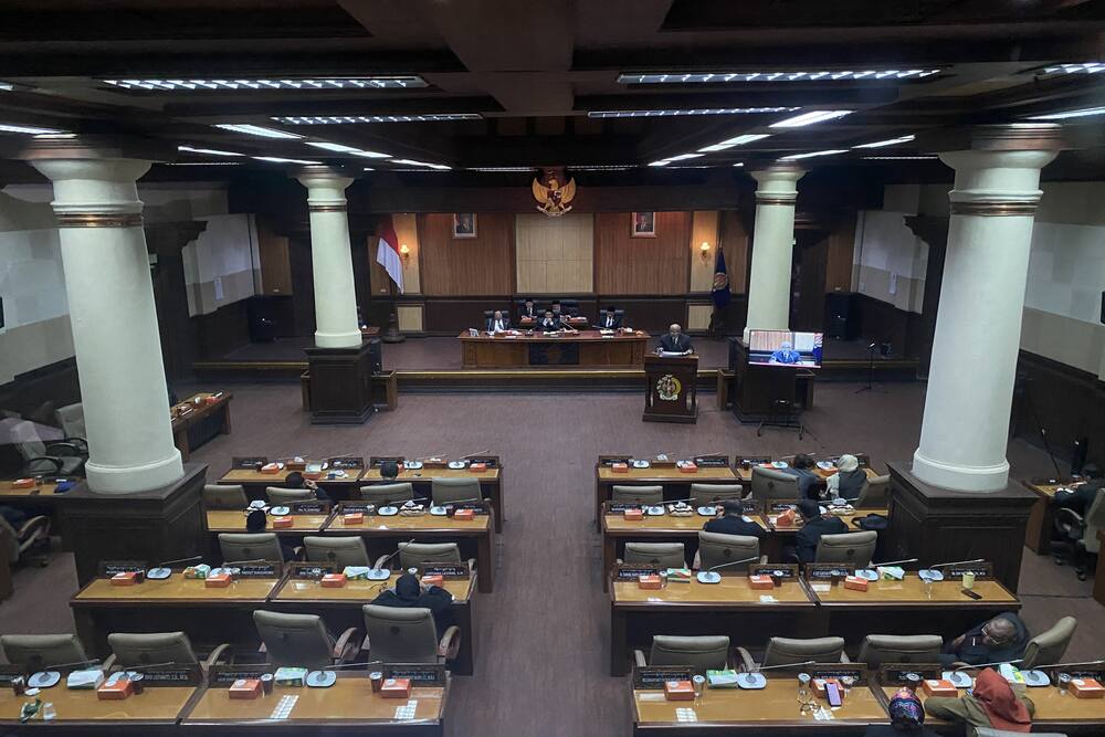 Suasana Rapat Paripurna Raperda Perubahan APBD DIY 2025 di Gedung DPRD DIY, Senin (7/7/2025) (Source: Harian Jogja)