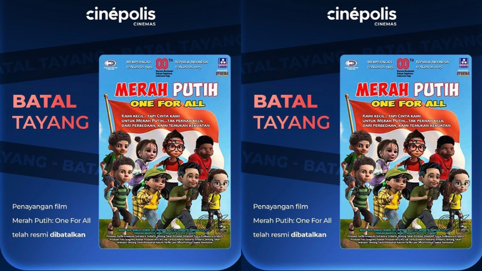 Film Merah Putih One For All Batal Tayang di Bioskop Cinepolis