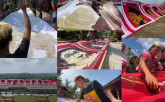 Batik Raksasa 27 Meter Karya Warga Kulonprogo Meriahkan HUT ke-80 RI