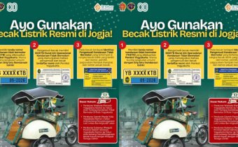 Jogja Punya Becak Listrik Resmi, Ini Ciri-cirinya