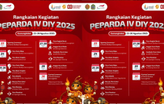 Cek jadwal dan lokasi Pekan Paralimpik Daerah (Peparda) IV DIY 2025 minggu ini, 25-30 Agustus 2025.
