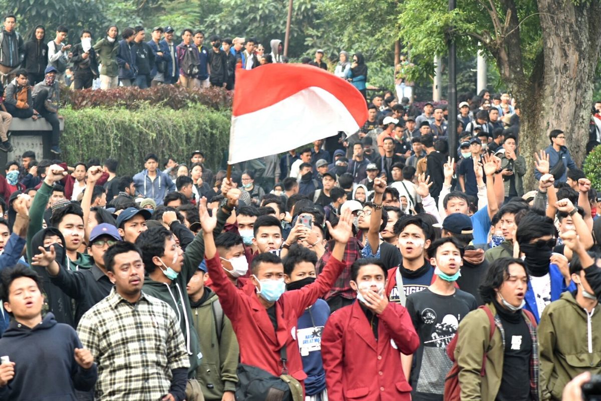 Ilustrasi demo Bandung