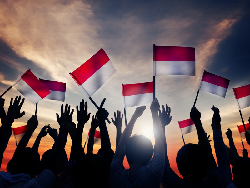 Ilustrasi pegang bendera (Source: Medcom)