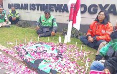 Ojol Jogja Gelar Aksi Solidaritas atas meninggalnya Affan Kurniawan