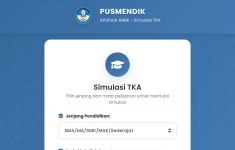 Tangkapan layar link simulasi TKA 2025
