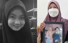 Zara Qairina Mahathir (kiri) dan ibu kandungnya (kanan).