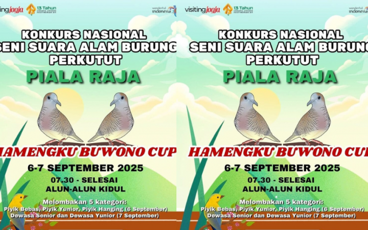 Konkurs Nasional Burung Perkutut di Jogja Weekend 6-7 September 2025
