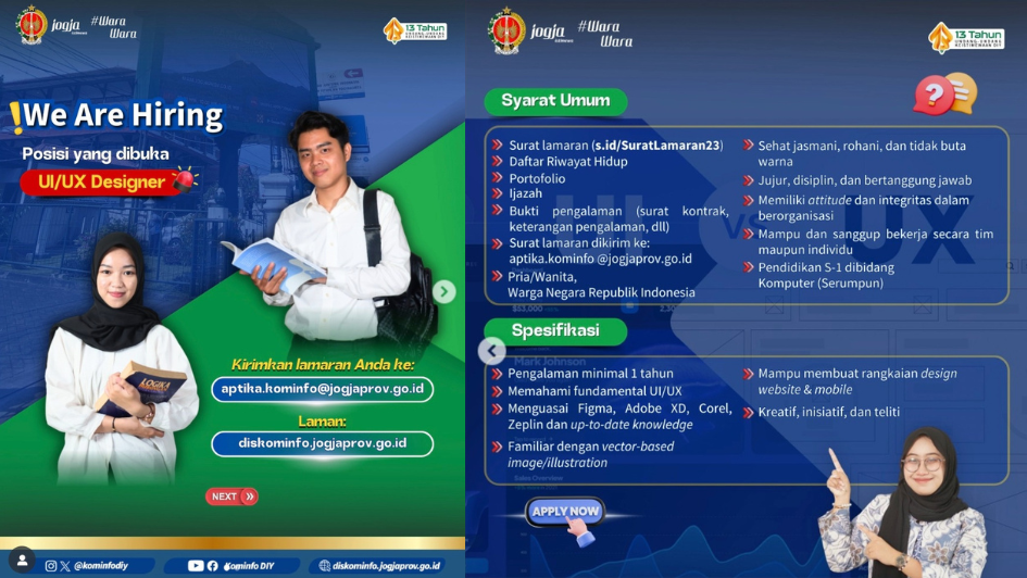 Diskominfo DIY Buka Lowongan Kerja UI/UX Designer