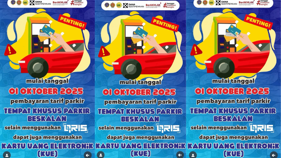Tempat Khusus Parkir Beskala Kini Bisa Bayar Pakai Emoney
