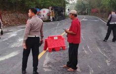Lokasi kejadian kecelakaan maut truk elpiji di Gunungkidul (Source: Baca Jogja)