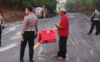 Lokasi kejadian kecelakaan maut truk elpiji di Gunungkidul (Source: Baca Jogja)