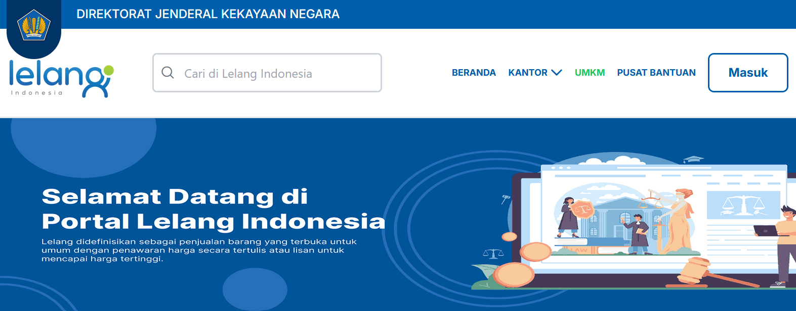 Portal lelang KPK (Source: Lelang.go.id)
