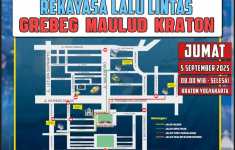 Rute Pengalihan Arus Grebeg Maulud 2025 (Source: satlantas Jogja)