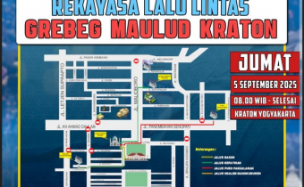 Rute Pengalihan Arus Grebeg Maulud 2025 (Source: satlantas Jogja)