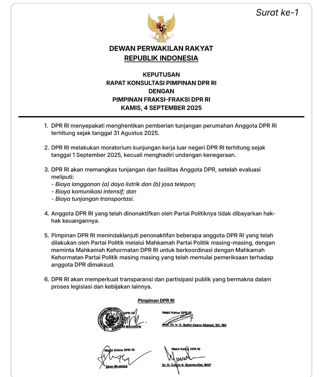 take home pay (THP) terbaru DPR usai hapus tunjangan rumah
