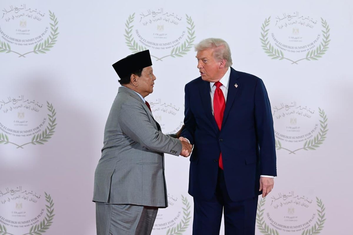 Donald Trump dan Prabowo di KTT Gaza (Source: Kompas)
