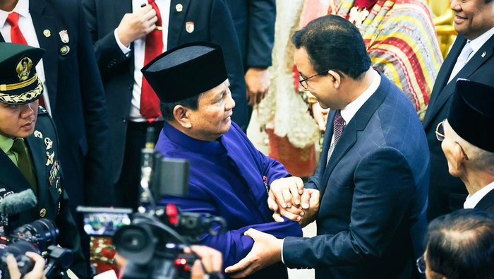 Presiden Prabowo Subianto (kiri) dan Anies Baswedan (kanan). (Source: Instagram Anies Baswedan)