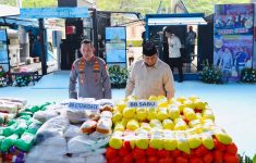 Presiden Prabowo Subianto memusnahkan barang bukti narkoba. (Source: BPMI Setpres)